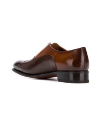 braune Leder Oxford Schuhe von Santoni