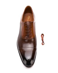 braune Leder Oxford Schuhe von Santoni