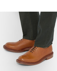 braune Leder Oxford Schuhe von Grenson