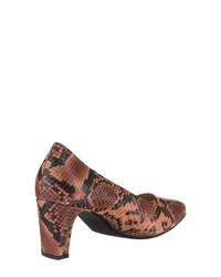 braune Leder Pumps mit Leopardenmuster von Gabor