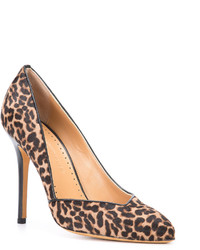 braune Leder Pumps mit Leopardenmuster von Alexa Wagner