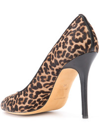 braune Leder Pumps mit Leopardenmuster von Alexa Wagner