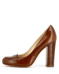 braune Leder Pumps von Evita