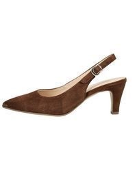 braune Leder Pumps von Gabor