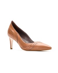 braune Leder Pumps von Sarah Chofakian