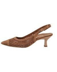 braune Leder Pumps von Paul Green