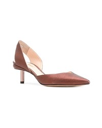 braune Leder Pumps von Nicholas Kirkwood