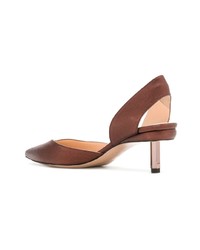 braune Leder Pumps von Nicholas Kirkwood