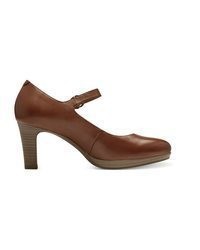 braune Leder Pumps von Tamaris