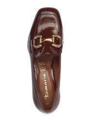 braune Leder Pumps von Tamaris