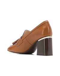 braune Leder Pumps von Tod's