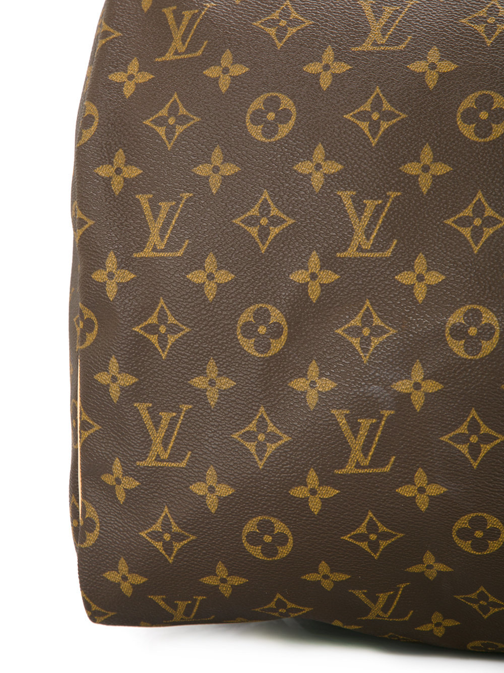 dunkelbraune bedruckte Leder Reisetasche von Louis Vuitton Vintage, €5.918, farfetch.com