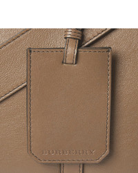 braune Leder Reisetasche von Burberry