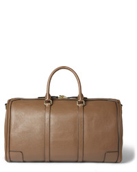 braune Leder Reisetasche von Burberry