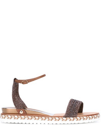 braune Leder Sandaletten von Casadei