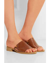 braune Leder Sandaletten von Chloé