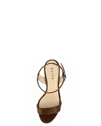 braune Leder Sandaletten von Evita