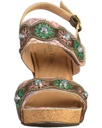 braune Leder Sandaletten von Laura Vita