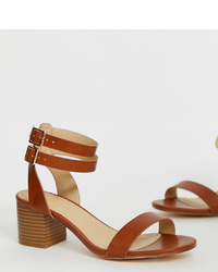 braune Leder Sandaletten von Oasis