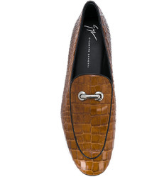 braune Leder Slipper von Giuseppe Zanotti Design