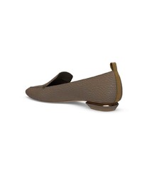 braune Leder Slipper von Nicholas Kirkwood