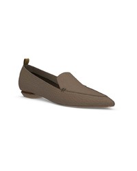 braune Leder Slipper von Nicholas Kirkwood