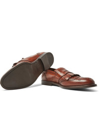 braune Leder Slipper von Brunello Cucinelli