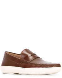 braune Leder Slipper von Tod's