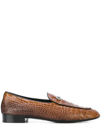 braune Leder Slipper von Giuseppe Zanotti Design