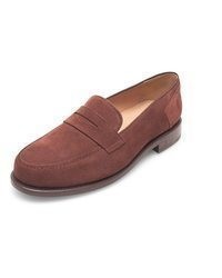 braune Leder Slipper von Henry Stevens
