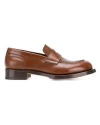 braune Leder Slipper von Santoni