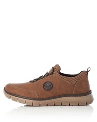 braune Leder Slipper von Rieker