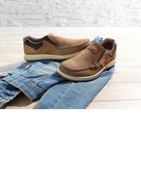 braune Leder Slipper von Rieker