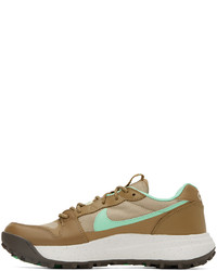 braune Leder Sportschuhe von Nike