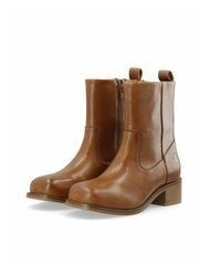 braune Leder Stiefeletten von Ca'Shott
