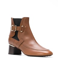 braune Leder Stiefeletten von Tod's