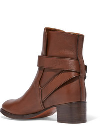 braune Leder Stiefeletten von Chloé