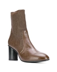 braune Leder Stiefeletten von Stuart Weitzman