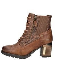 braune Leder Stiefeletten von Mustang Shoes
