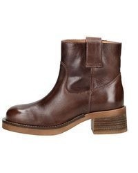 braune Leder Stiefeletten von Pavement