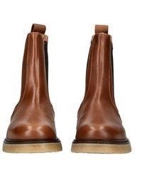 braune Leder Stiefeletten von Pavement