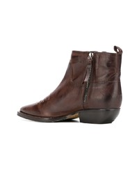 braune Leder Stiefeletten von The Seller