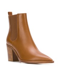 braune Leder Stiefeletten von Gianvito Rossi