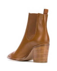 braune Leder Stiefeletten von Gianvito Rossi