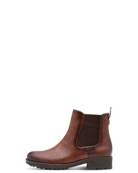 braune Leder Stiefeletten von Tamaris