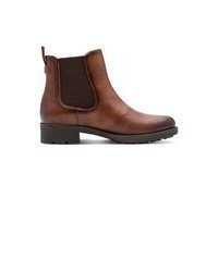 braune Leder Stiefeletten von Tamaris