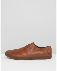 braune Leder Turnschuhe von Fred Perry