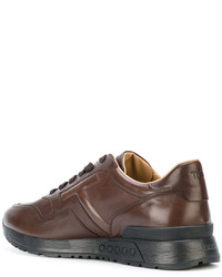 braune Leder Turnschuhe von Tod's