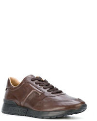 braune Leder Turnschuhe von Tod's