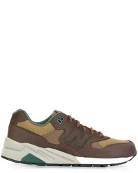 braune Leder Turnschuhe von New Balance